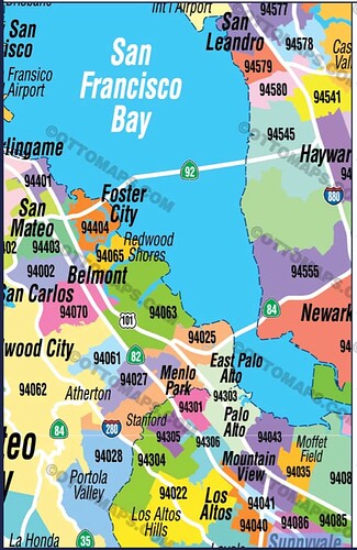 Zipcode map
